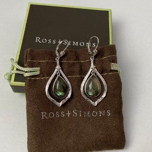 Ross-Simons SS Pear Shaped Labradorite Earrings